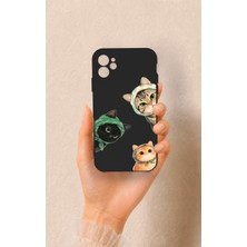 Vip Case iPhone 11 Uyumlu Kedi Ekibi Desenli Silikon Kılıf