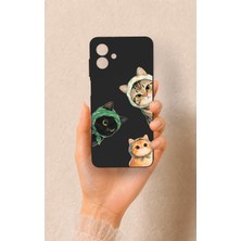 Vip Case Samsung A07 Uyumlu Kedi Ekibi Desenli Silikon Kılıf