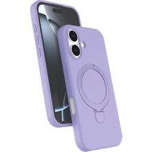 Trend Kapında Apple iPhone 17 Regal Magsafe Standlı Kapak - Lila
