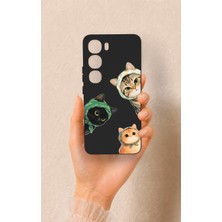 Vip Case Vivo V40 Lite 5g Uyumlu Kedi Ekibi Desenli Silikon Kılıf