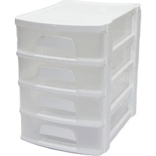 Trend Kapında Tonton - No:2 Çekmece 4 Katlı 16.5X21.5X24CM Beyaz Veya Siyah Herhangi Bir Renk Gönderilir