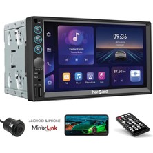 Harward HR-G756 7 Inç Double Teyp 4*60W/BT/USB/SD/AUX/MIRROR Link/dokunmatik Ekran/kumanda