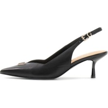 Guess Yannicke2 Kadın Siyah Babet FLT2CKLEA05-BLACK