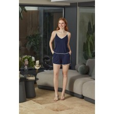 Cossy By Aqua Kadın Lacivert Pijama Şort Takım 26575
