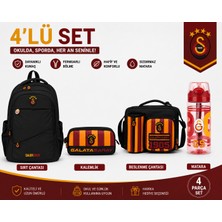 Zümrüt Kırtasiye Galatasaray Lisanslı Siyah Sırt Çantası 26547+ Beslenme Çantası 26927+ Kalemlik 26578+ Matara 26567