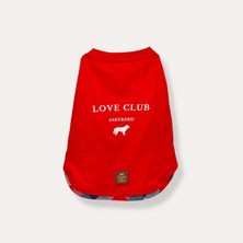 Asky&Erd Love Club Tshirt | Crimson Check