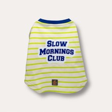 Asky&Erd Slow Mornings Club Stripe T-Shirt | Citrus Lime