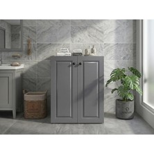 Kenz Life Kenzlife Membran Çamaşır Makinesi Dolabı Kapaklı Tatyana Gribyz Çerçeve 90*70*60 Mebran Kapak Suntalam Gövde Banyo Ofis Kapaklı Arkalıksız