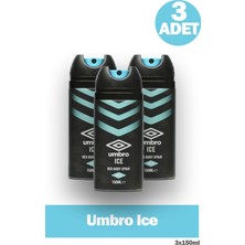 Umbro Ice Erkek Deodorant Sprey 150 ml 3 Adet