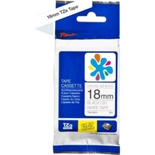 Brother TZE-S241 Beyaz Lamine Muadil Etiket 18MM