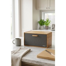Cooker Valenza Metal Kapaklı Bambu Ekmek Kutusu CKR4541