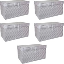 Epilons Çok Amaçlı Düzenleyici Kutu Organizer Cırt Cırtlı Hurç Mega Plus Boy 40cm X 30cm X 70cm (5 Adet)