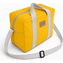 Wallery Bags Isı Yalıtımlı Su Geçirmez Kumaş Termal Yemek Çantası 25x20x12 cm Sarı Renkli Taşıma Çantası