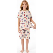 Modanino Kız Çocuk %100 Pamuk Pijama Takımı 8-13 Yaş 12697IS