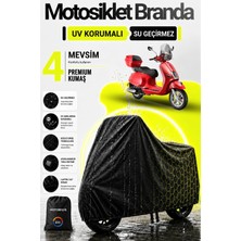 Motobros Motosiklet Brandası Motor Brandası Kuba Beverly Uyumlu Blackshield Siyah Su Geçirmez Uv Korumalı Motor Örtüsü