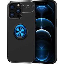 Zore iPhone 14 Pro Max Kılıf Nvth Ravel Silikon Kapak-Siyah-Mavi