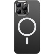 Zore Apple iPhone 15 Pro Max Kılıf Magsafe Şarj Özellikli Toz Önleyici Nvth Helo Kapak-Şeffaf