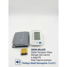 Marma Türkçe Sesli Konuşan Dijital Koldan Tansiyon Ölçer  Aleti -Geniş Manşetli (22-42CM)