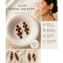 Up Atelier Plaj Modası Doğal Taş Küpe 9cm