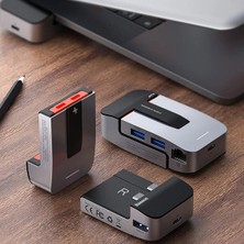 Dorasan Baseus Armor Age 9in1 Type-C Çok Fonksiyonlu Hub HDMI RJ45 USB 3.0-(5775)