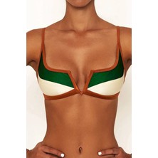 BMD Mina V Dekolteli Brazilian Bikini - Yeşil
