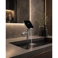 Dellora Calm Kısa Lavabo Bataryası Mat Füme