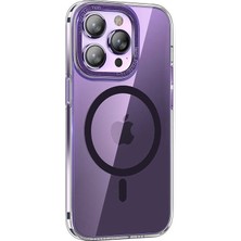 Zore Apple iPhone 14 Pro Max Kılıf Magsafe Şarj Özellikli Sert Pc Nvth Fuya Kapak-Derin Mor