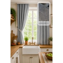 Quba Deco Premium Pötikare Çizgili Düz Desenli Su Itici Dayanıklı Fon Perde Salon Oturma Odası Mutfak Yatak Od