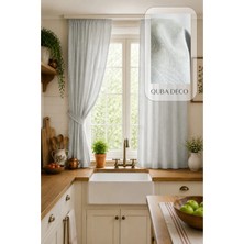 Quba Deco Premium Pötikare Çizgili Düz Desenli Su Itici Dayanıklı Fon Perde Salon Oturma Odası Mutfak Yatak Od