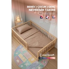 Yasetex Tasarım %100 Pamuk Poplin Çocuk Genç Nevresim Takımı 3 Parça Lastikli Çarşaflı Nevresim Set 90X190