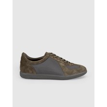 Cabani Hakiki Dana Deri Haki Erkek Casual Sneaker Ayakkabı