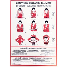 Goldsea Marine Can Yeleği Kullanma Talimatı Levhası 30 x 21 cm