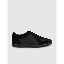 Cabani Hakiki Deri Siyah Erkek Casual Sneaker Ayakkabı