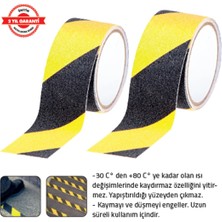 Tomax Kaydırmaz Bant 50 mm x 15 mt Siyah Sarı