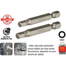 Tomax Allenli Bits Uç 5 x 50 mm Hex (30 Adet)