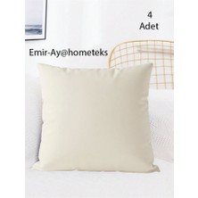 Emir-Ay@hometeks 4ADET Kırlent Kılıfı , Yastık Kılıfı ( Leke Tutmayan Silinebilir Kadife )