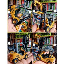 Oyuncak Sahili Forklift Diecast Model iş Makinası Kırılmaz Sağlam 12.4 cm Koleksiyon Oyuncak Hareketler Metal Model Lift Kancalı