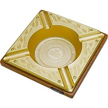 Lubinski Metal Ahşap Puro Küllüğü Gold 4lü
