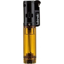 Lubinski Cigar Basic Slim Tek Torch Puro Çakmağı Sarı