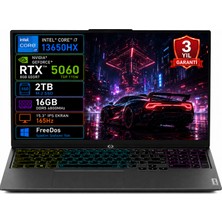 Lenovo Loq 15IPH11 83SL001ATR-01 Intel Core Ultra 7-356H 16GB 2tb SSD RTX5060 8gb Tgp 115W 15.3" IPS 165Hz Freedos Taşınabilir Bilgisayar