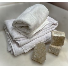 Ağcabay Tekstil Ultra Lüks %100 Pamuk Ikili Beyaz Yüz (90X50) ve Banyo Havlusu (90X150) Seti