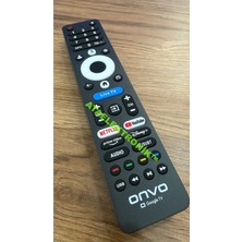 Ata Elektronik Orjinal - Ses Komutsuz - Onvo 75VQ90F3UA 75'' 190 Ekran Uydu Alıcılı 4K Ultra Hd Google Smart QLED Tv   Kumandası