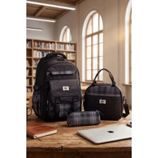 My Polo 2086 3'lü Set Su Geçirmez Çocuk Sırt Çantası Kalemlikli Beslenme Çantalı Unisex 2+ Yaş