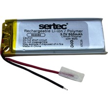 Morado Se siente Perfecto Sertec 502050 3.7V 500 Mah Li-Polymer Pil (DEVRELI/1.5A)