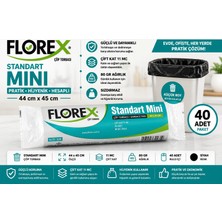 4K Tedarik Florex Standart Mini Beyaz Çöp Torbası 44 cm x 45CM 40'lı Paket
