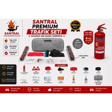 Santral Yangın Premium  Trafik Seti Gri Çanta ile Ev ve Araç Uyumlu Güvenlik Çözümü