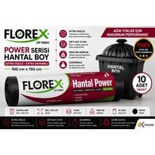 4K Tedarik Florex Power Çöp Torbası Hantal Boy 100 cm x 150 cm Siyah 10'lu Paket