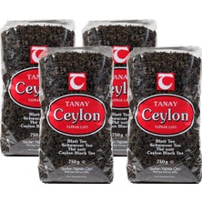 Tanay Ceylon Çayı 750 Gr X 4 adet (3.000 gr) %100 İthal Sri Lanka Siyah Dökme Yaprak Çay OPA Kaçak Seylan Çayı