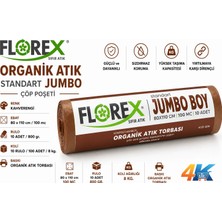 4K Tedarik Florex Organik Atık Standart Jumbo Çöp Poşeti 80 cm x 110 cm 10'lu