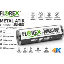 4K Tedarik Florex Metal Atık Standart Jumbo Çöp Poşeti 80 cm x 110 cm 10'lu